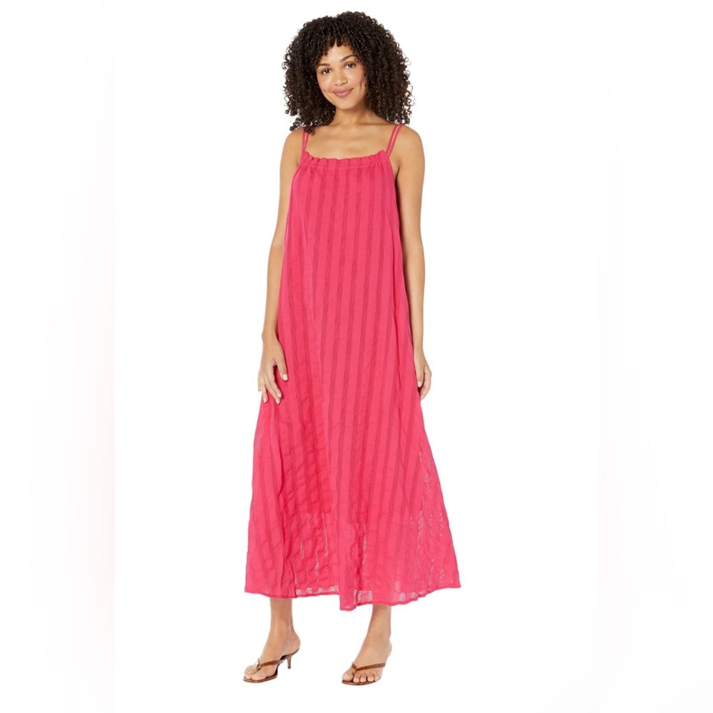 New BB Dakota by Steve Madden Flowget About It Stripe Cotton Midi Dress